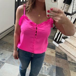Hot pink tank top blouse